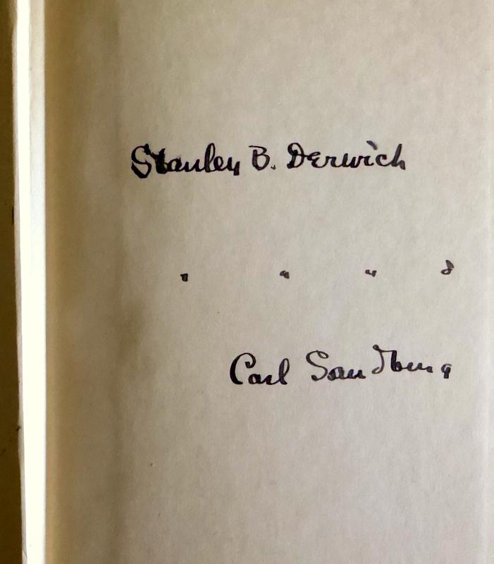 Author, Poet CARL SANDBURG - His Book Signed, 1st Ed (1 of 1)