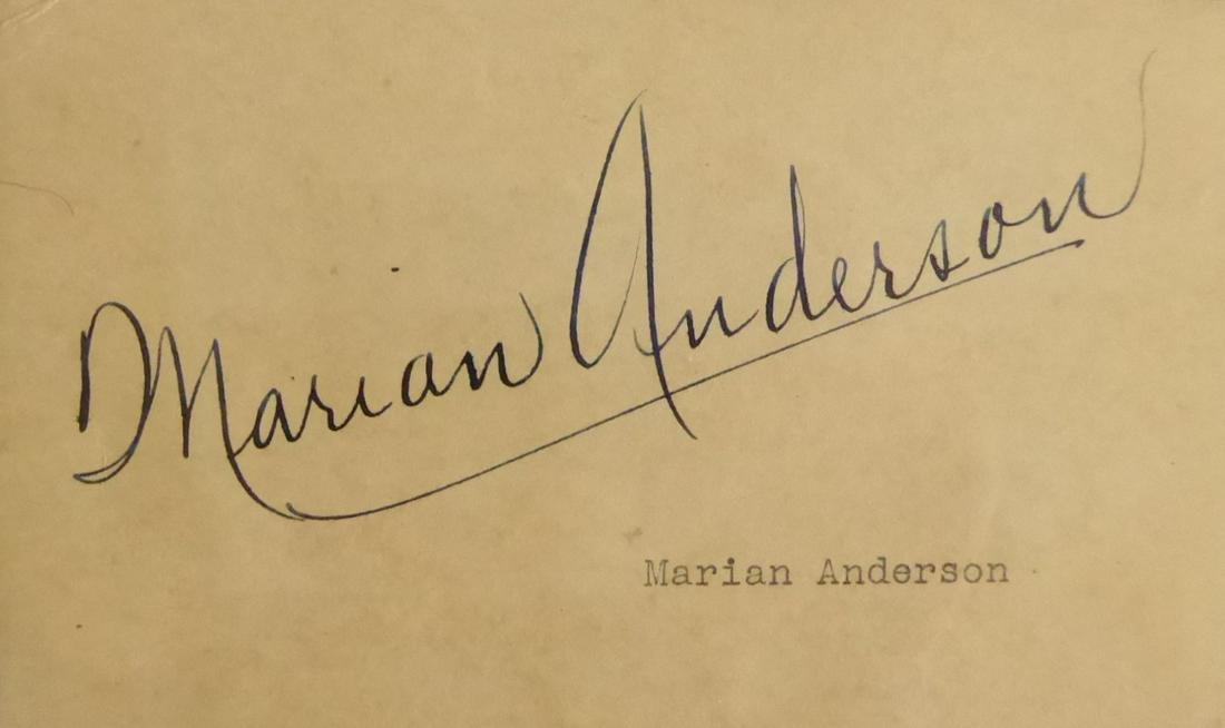 African American Contraltro MARIAN ANDERSON - Card: Marian Anderson (1897-1993) African-American contralto. Anderson was the most celebrated singers of the twentieth century. Most of her singing career was spent performing in concert and recital in maj