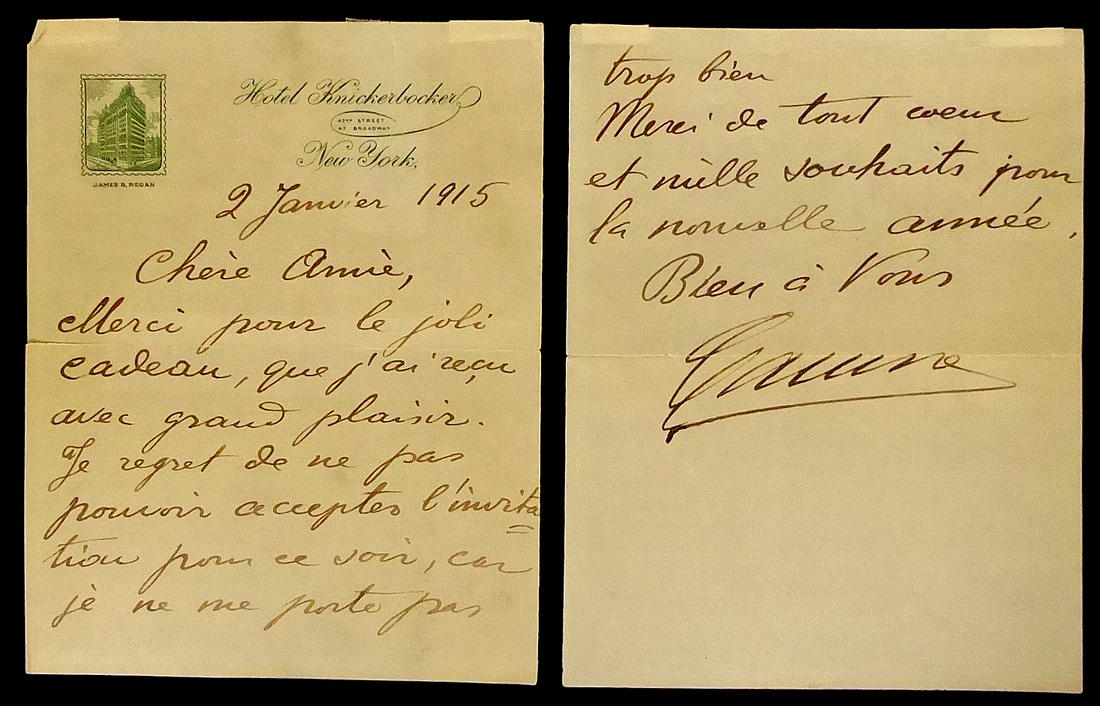 Italian Tenor ENRICO CARUSO - ALS (1 of 2)