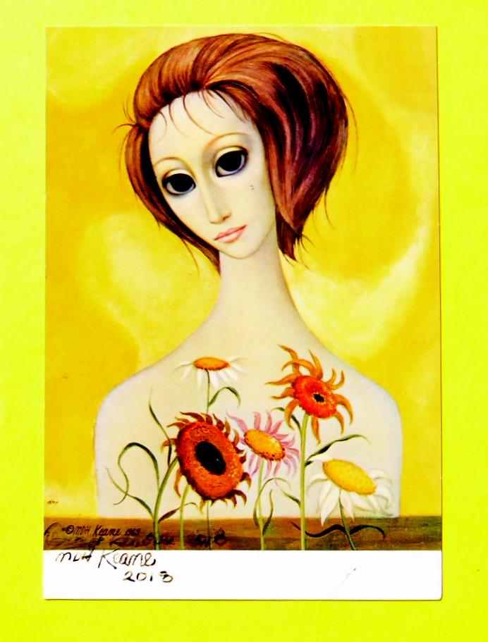 Artist MARGARET KEANE - Matted Print of Her Painting (1 of 2)