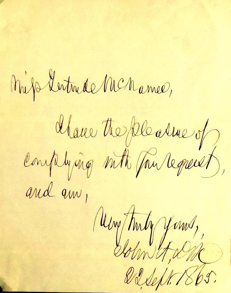 Union General, Politician JOHN A DIX - ALS (1 of 1)