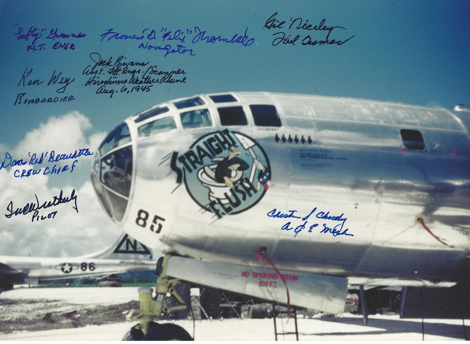 Atomic Bomb: STRAIGHT FLUSH - Photo Siged by 8 Crewmen (1 of 1)