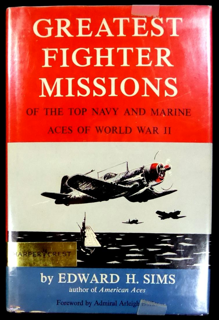 Fighter Pilot, Author EDWARD SIMS - His Book Signed (1 of 2)