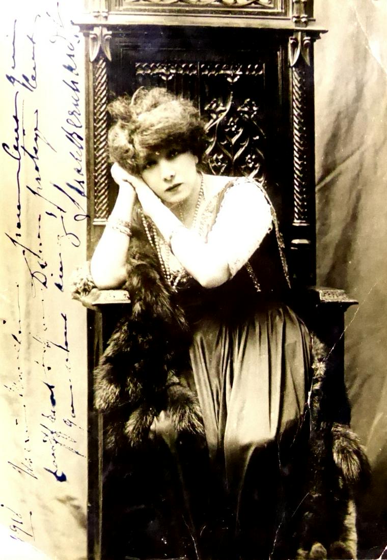 French Actress SARAH BERNARDT - Photo Signed (1 of 2)