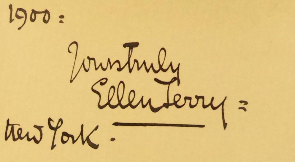 British Actress ELLEN TERRY - Card Signed (1 of 1)