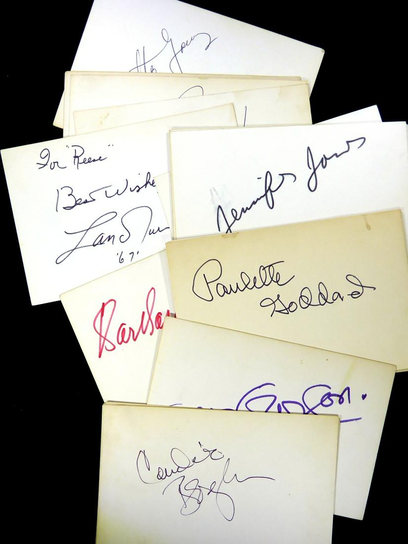 FEMALE ENTERTAIERS - 19 Cards Signed *Great Names* (1 of 1)