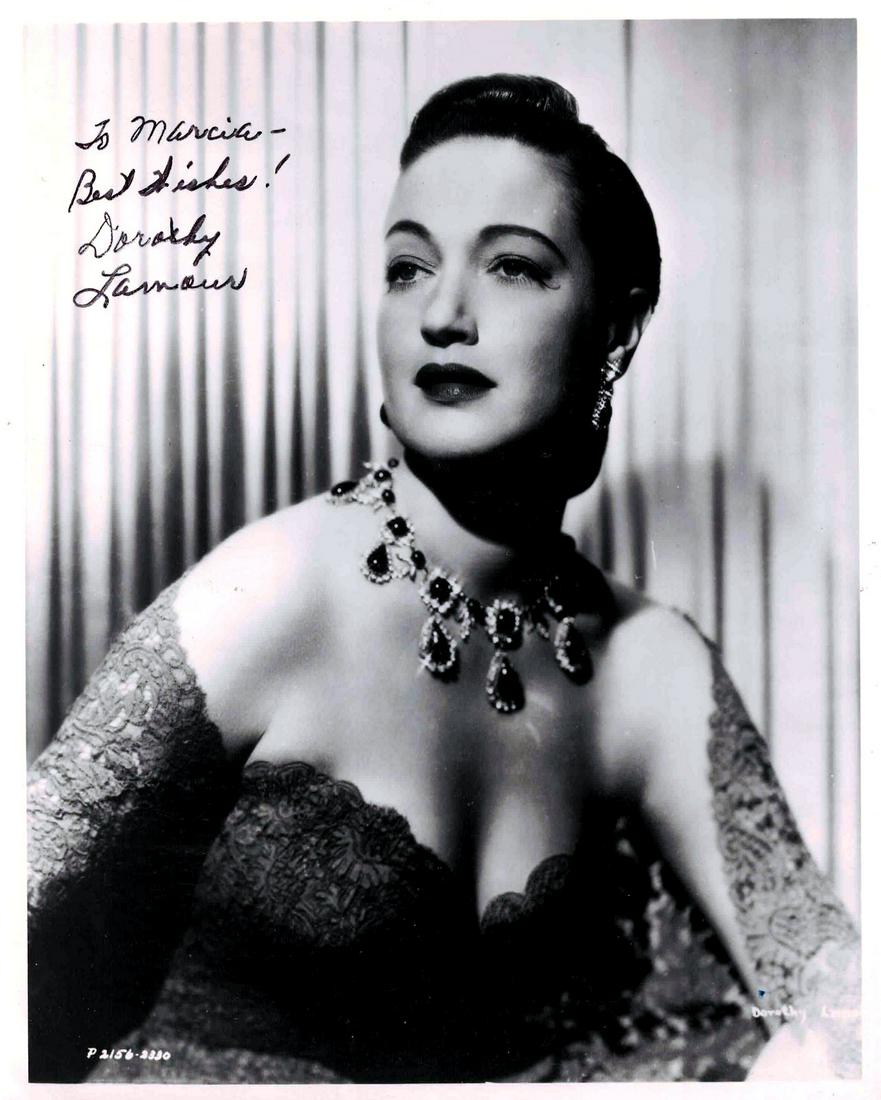 Actress DOROTHY LAMOUR - Two Photos Signed (1 of 2)