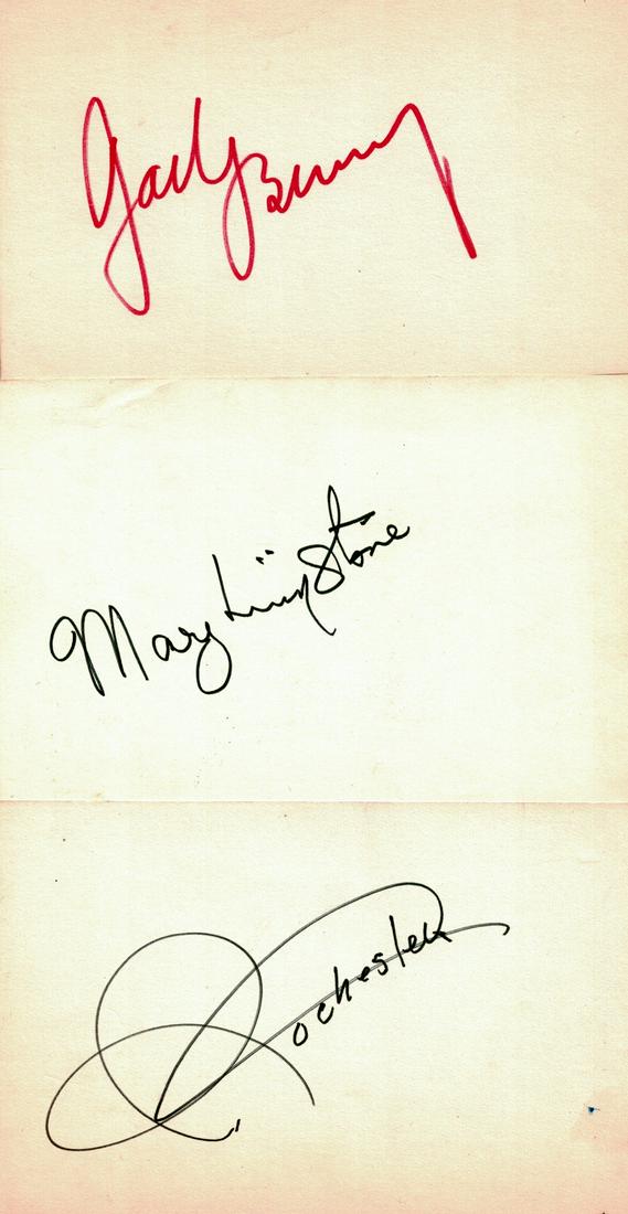 JACK BENNY PROGRAM - Cards Signed by Stars (1 of 1)