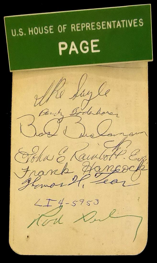 TV Producer ROD SERLING - Hse Rep Badge Signed (1 of 2)