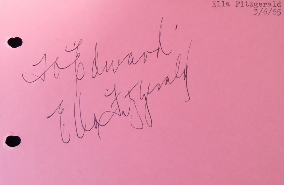 Jazz Singer ELLA FITZGERALD - Album Page Signed (1 of 1)