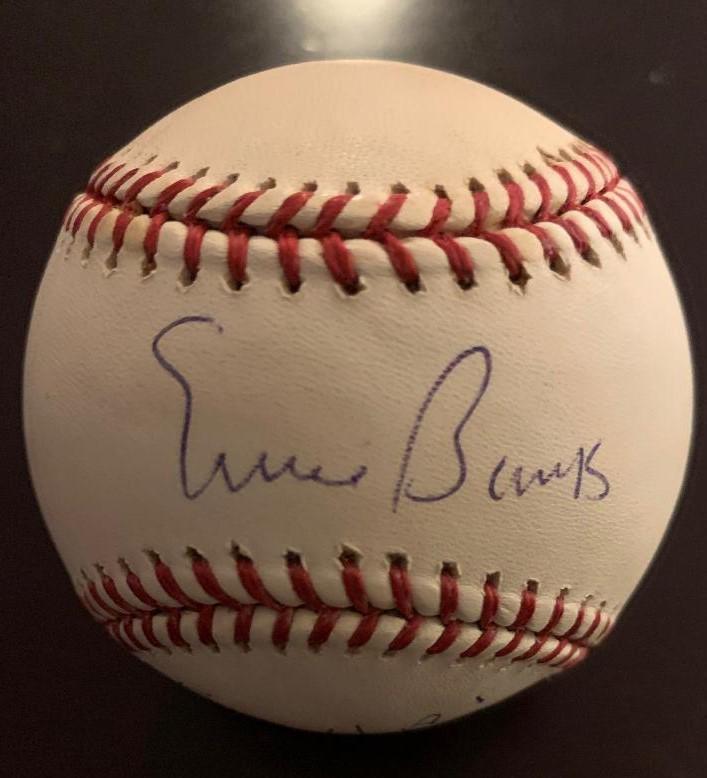 Banks,Ernie Signed Baseball (1 of 3)