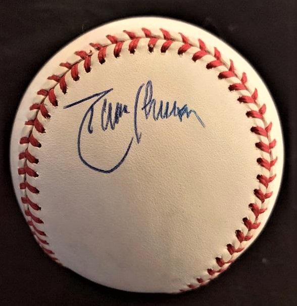 Johnson, Randy Signed Baseball: Randall David Johnson (1963-), nicknamed "The Big Unit", is an American former professional baseball pitcher who played 22 seasons in Major League Baseball (MLB), from 1988 to 2009, for six teams. His