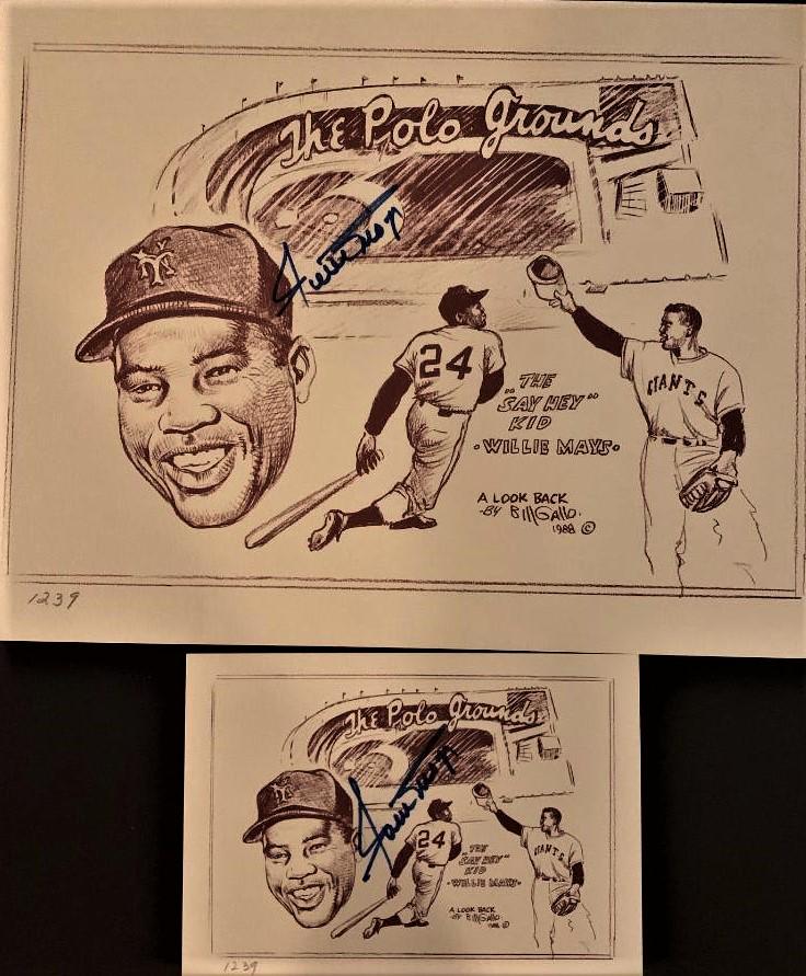 Mays,Willie Two Signed Items (1 of 1)