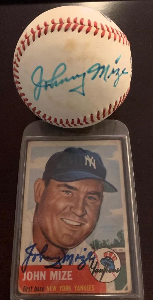 Mize,Johnny Signed Baseball (1 of 2)