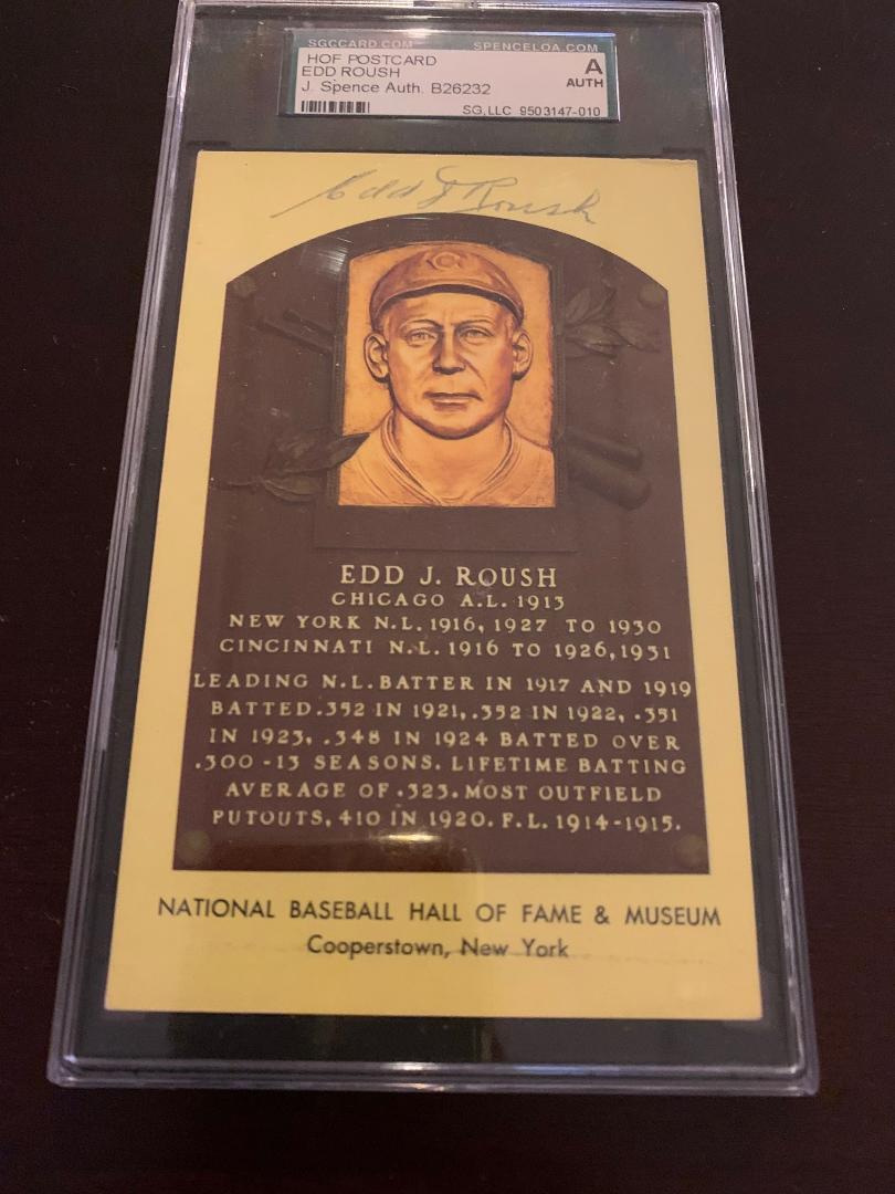 Roush,Edd Signed/Encapsualted HOF Post Card (1 of 1)