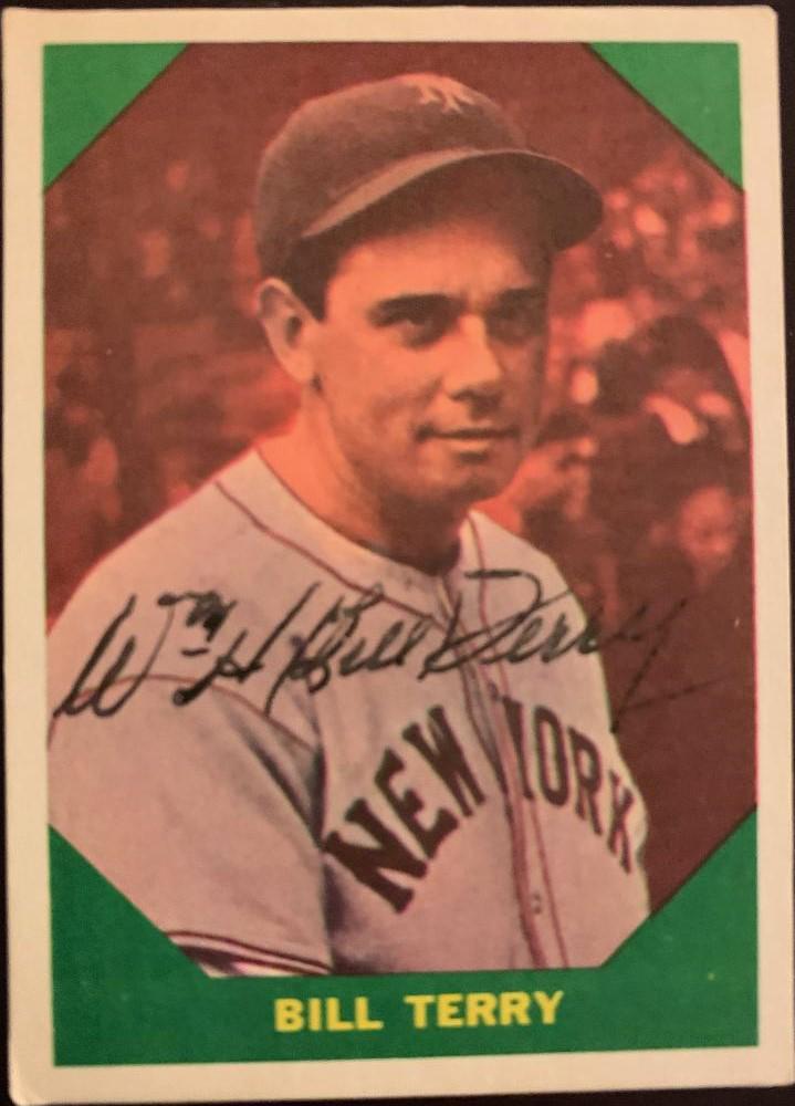 Terry, Bill Signed Baseball Card (1 of 2)