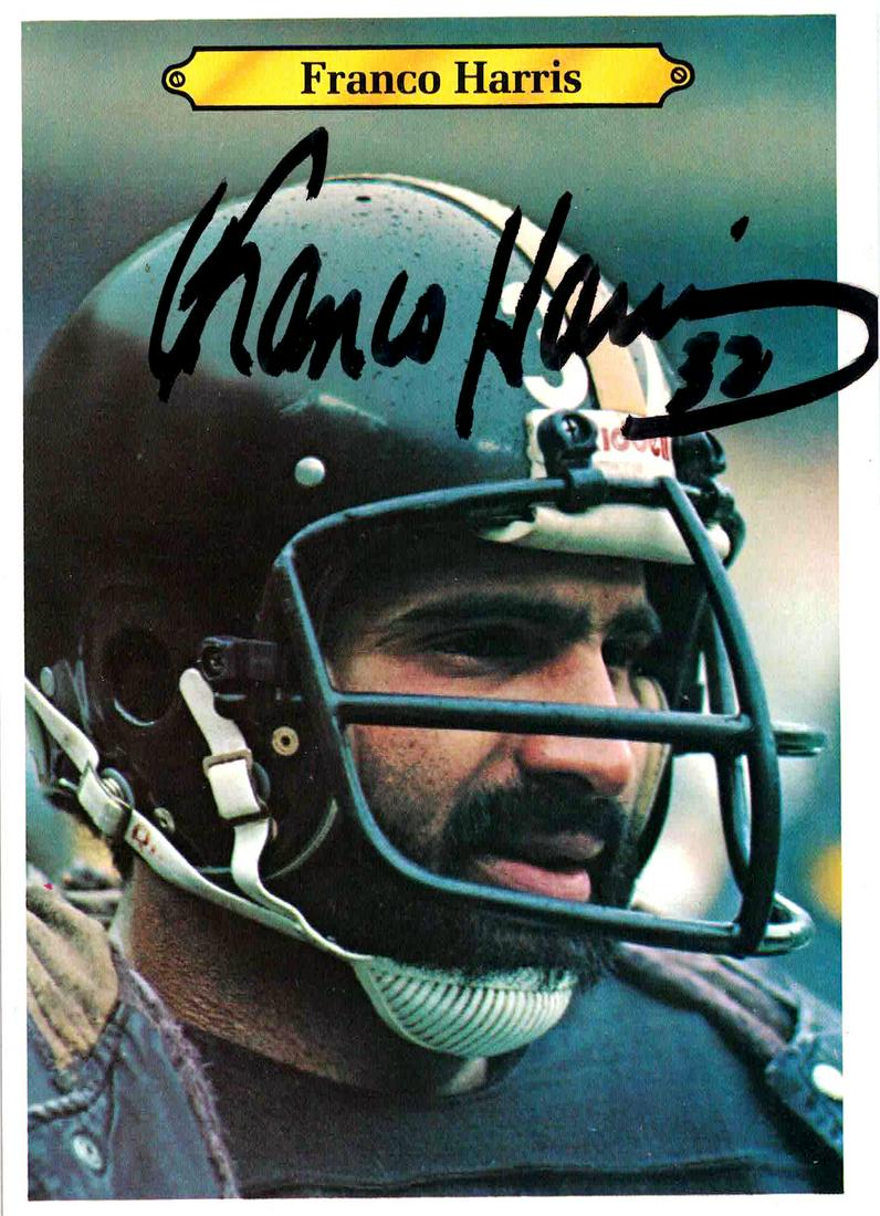 Harris,Franco Signed Football Card (1 of 1)