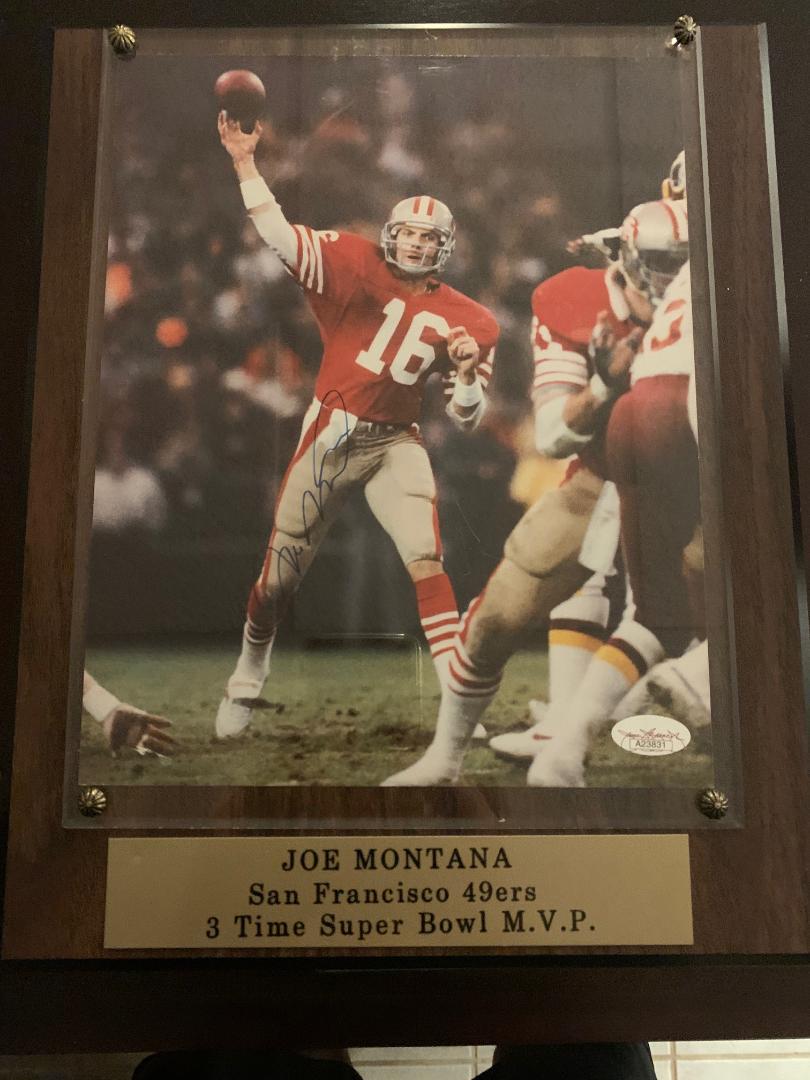 Montana, Joe Signed Photo/Plaque (1 of 2)