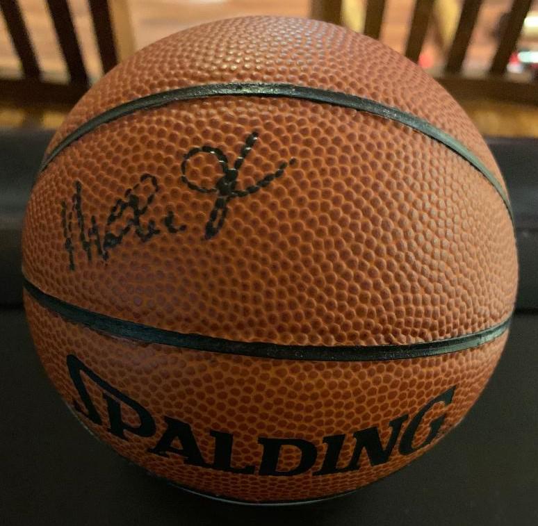 Johnson, Magic Signed Mini Basketball (1 of 2)