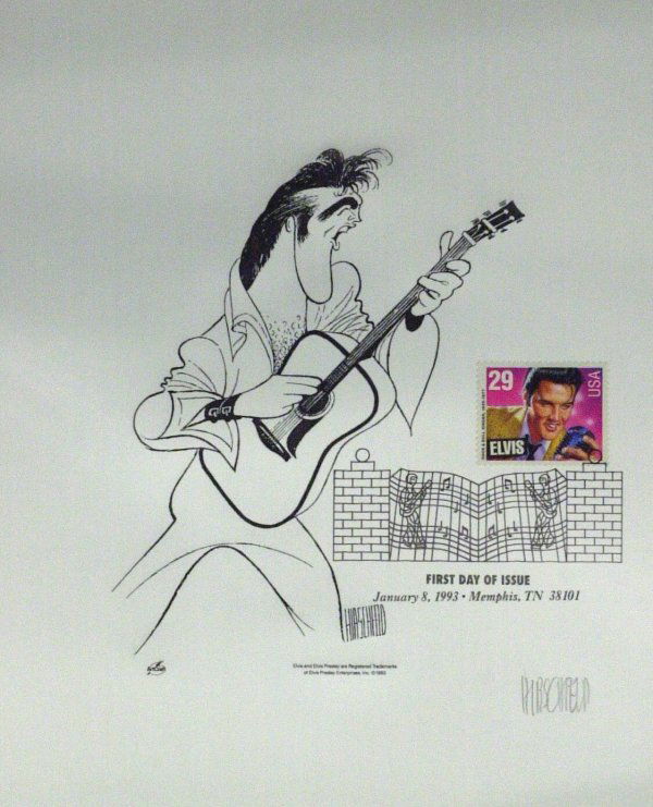 Caricaturist AL HIRSCHFELD - 1st Day Issue Signed: Al Hirschfeld (1903-2003) Caricature artist. Hirschfeld was known for his inimitable sketches of Broadway and Hollywood stars. His drawings appeared on the drama page for seven decades. He was known f