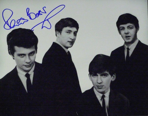 Beatles Drummer PETE BEST - Photo Signed: Pete Best (1941- ) Musician. Best original drummer for The Beatles. He was replaced by Ringo Starr, just weeks before the group would record their first single. 10" x 8" black and white photograph of