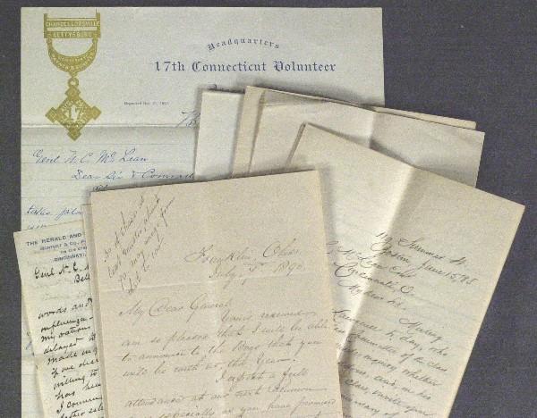 (Nathaniel C. McLean) - Reunion Correspondence: (Nathaniel C. McLean) (1815-1905) Union General. McLean commanded the "Ohio Brigade" and saw action at Cross Keys, Second Bull Run and Chancellorsville and was later criticized for alleged failures at