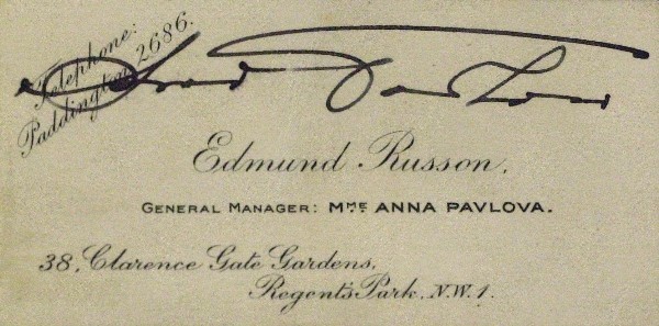Ballet Dancer Anna Pavlova - Card: Anna Pavlola (1881-1931) Russian dancer. Pavlova was considered the greatest ballerina of her time, excelled in Giselle, Chopiniana, and especially in The Dying Swan. Her repertoire included twenty-th