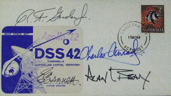 Apollo 12 - Crew Signed Cover: Apollo 12 – Crew Signed Cover. Apollo 12 was the sixth manned flight in the Apollo program and the second to land on the Moon. The mission was commanded by Charles "Pete" Conrad. It was launched on