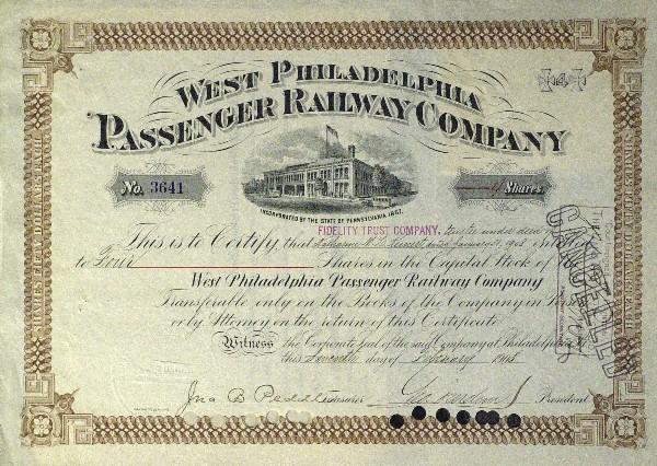 Titanic Victim George Widener - Stock Certificate: George D. Widener (1861-1912) Businessman. Widener ran the Philadelphia Traction Company, overseeing the development of cable and electric streetcar operations. In 1912, Widener, his wife, and their s