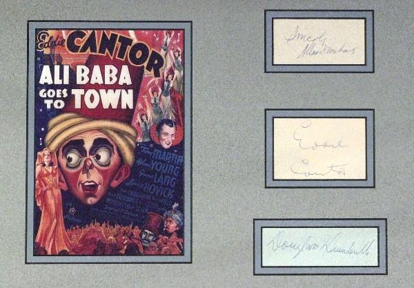 Eddie Cantor, Douglas Dumbrille - Matted Cuts: Eddie Cantor (1892-1964) Comedian, singer, actor. Cantor was regarded almost as a family member by millions because his top-rated radio shows revealed intimate stories and amusing anecdotes about his 
