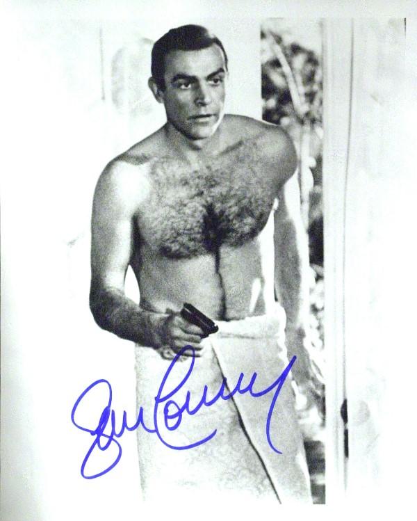 Sean Connery - Photograph: Sean Connery (1930- ) British actor. Connery s best known for portraying the character James Bond in cinema, starring in seven Bond films between 1962 and 1983. 8" x 10" black and white photograph fro