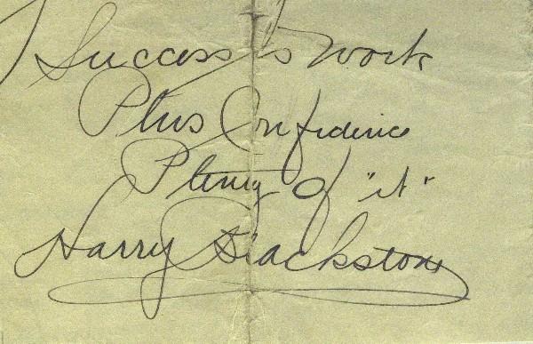 Harry Blackstone - Sheet: Harry Blackstone (1934-1977) Magician. Blackstone was one of the last great masters of magic. He had an international reputation as a magician and often appeared on television. 4 ½" x 3" sheet