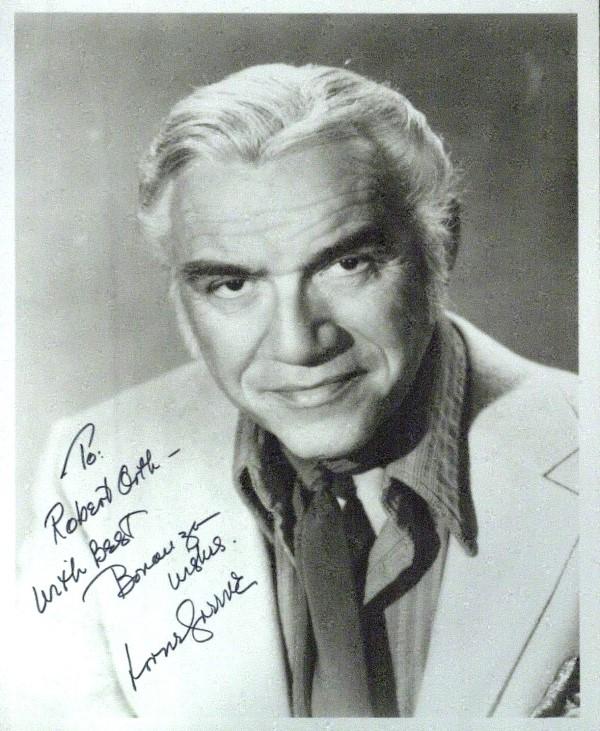 Bonanza Loren Green - Photograph: Loren Greene (1915-1997) Canadian actor. Greene's television roles include Ben Cartwright on the long-running western Bonanza, and Commander Adama in the original science fiction television series Bat
