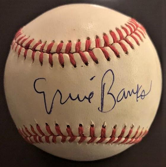 Banks,Ernie Signed Baseball (1 of 2)
