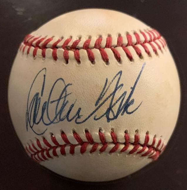 Fisk,Carlton Signed Baseball: Carlton Ernest Fisk (1947-), nicknamed "Pudge" and "The Commander", is an American former professional baseball player. He played in Major League Baseball as a catcher from 1969 to 1993. Fisk was vote