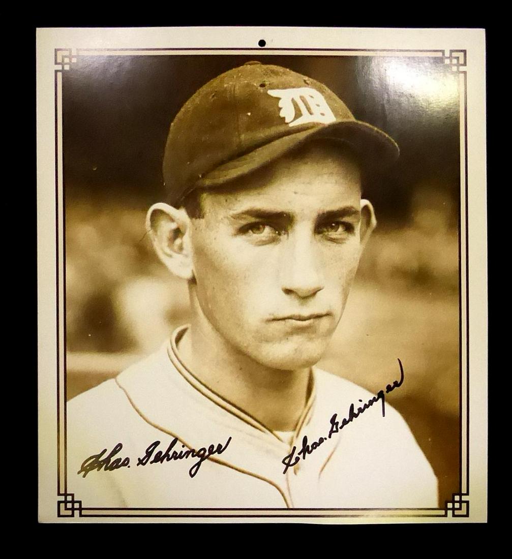 Gehringer,Charlie Signed Photo: Charlie Gehringer (1903-1993) Second baseman. Gehringer played for the Detroit Tigers for 19 seasons (1924â€“1942) compiled a .320 batting average and had seven seasons with more than 200 hits. H