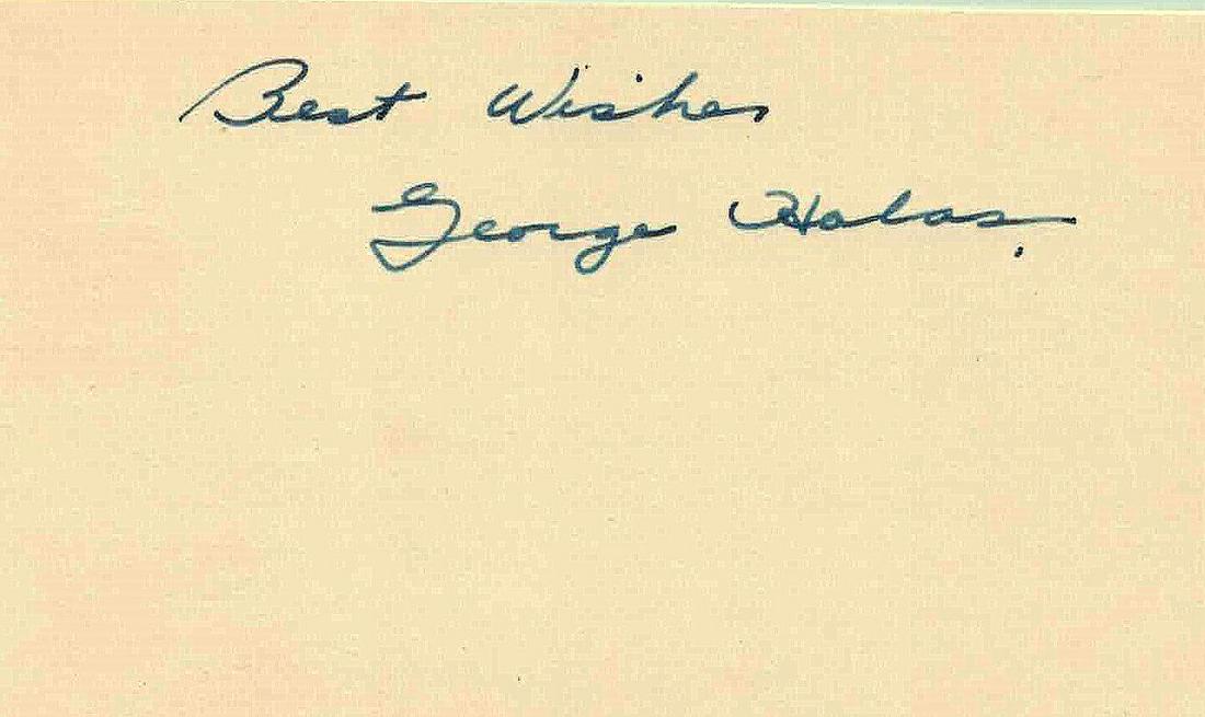 Halas,George Signed Card (1 of 1)