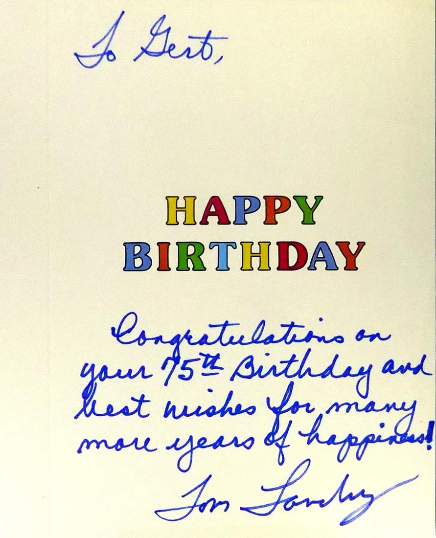 Landry,Tom Signed Card (1 of 1)