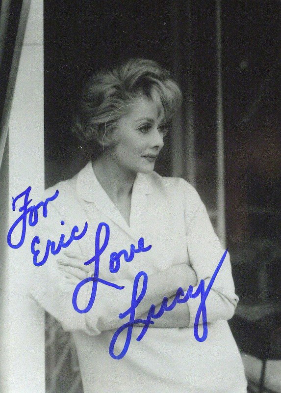 Here's Lucy! LUCILLE BALL - Original Snapshot: Lucille Ball. 3 ½" x 4 ½" original snapshot photograph signed, "For Eric Love Lucy.