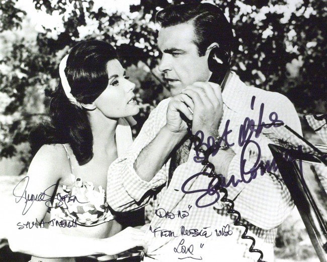 Bond & Bond Girl SEAN CONNERY & EUNICE GAYSON: Sean Connery and Eunice Gayson (1928- ) Actreess. Gayson is officially the very first actress to play a Bond girl is the first bond girl to bed him. She is the only Bond girl to appear twice in Bond m