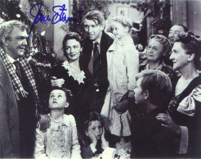 JAMES STEWART - Wonderful Life Photo Signed: James Stewart. 10" x 8" black and white movie still from It's a Wonderful Life, signed.