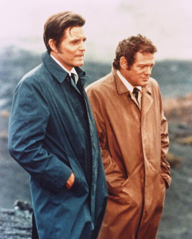 HAWAII FIVE O - LORD and MacARTHUR - Signatures: Hawaii Five-O. Jack Lord (1920-1998) and James MacArthur (1937-2010) Actors. Lord is mostly remembered for playing tough, hair-heavy cop Steve McGarrett on the television drama Hawaii Five-O. MacArthu