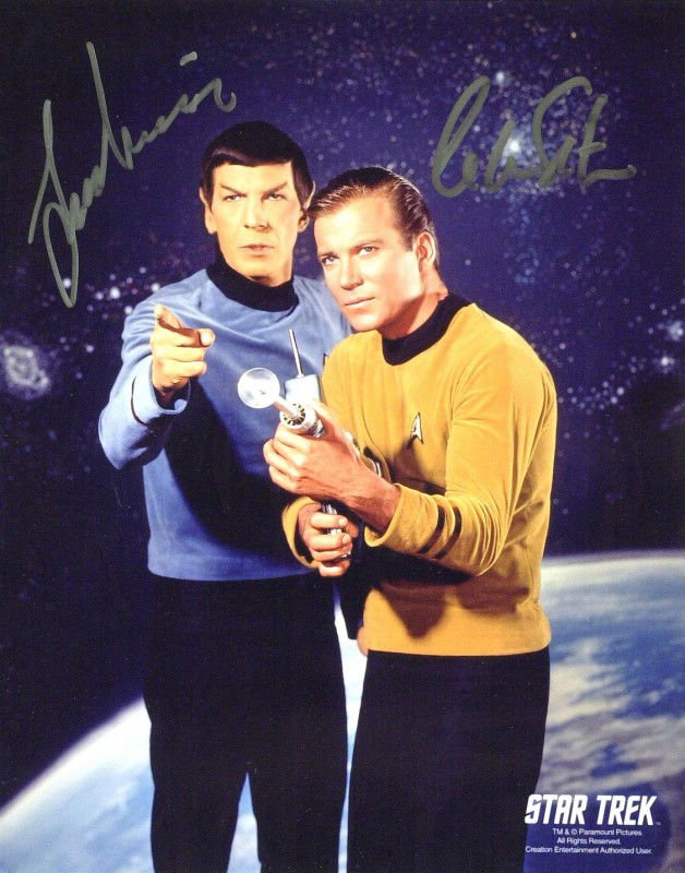 STAR TREK -Photo Signed SHATNER & NIMOY: Star Trek. Star Trek was a television series, created by Gene Roddenberry, and followed the interstellar adventures of Captain James T. Kirk and the crew of the Federation Starship Enterprise. This se