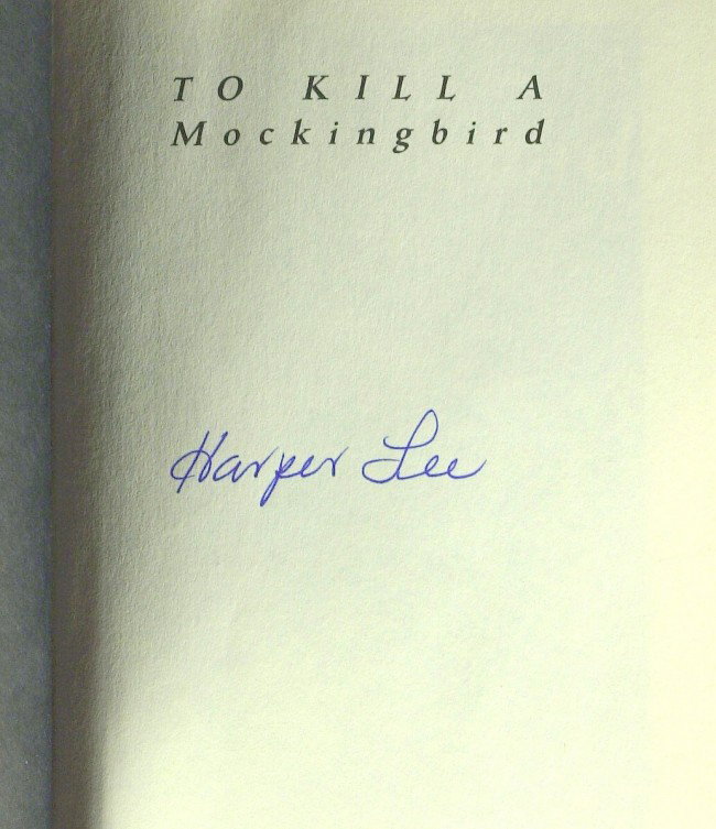 HARPER LEE - Mockingbird Signed, 35th Anniv Ed: Harper Lee (1926- ) Author. Lee's only novel, To Kill a Mockingbird, won the 1961 Pulitzer Prize for Fiction. In 1999, in a survey by Library Journal, the book was voted "Best Novel of the Century." H