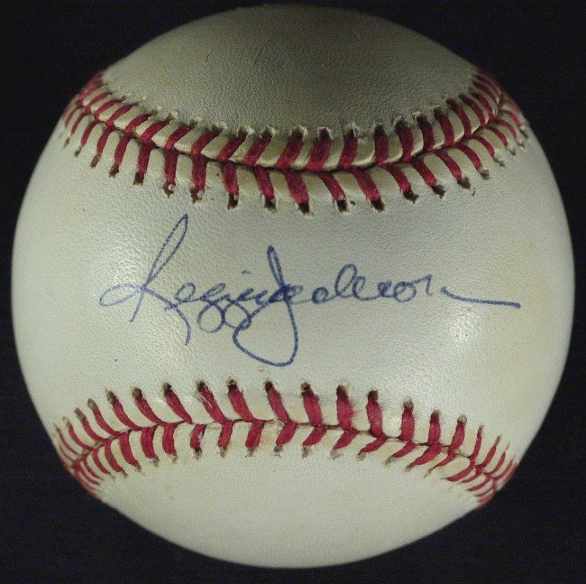 Mr Oct REGGIE JACKSON - Baseball & Photo Signed: Reggie Jackson (1946- ) Jackson blasted 563 career round-trippers. A terrific player in the clutch and an intimidating cleanup hitter, Jackson compiled a lifetime slugging percentage of .490 and earne