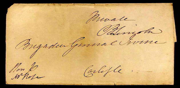 Rev War Genl BENJAMIN LINCOLN - FF Envelope: Benjamin Lincoln (1733-1810) General American Revolution. Lincoln was involved in three major surrenders during the war: his participation in the Battles of Saratoga contributed to John Burgoyne's