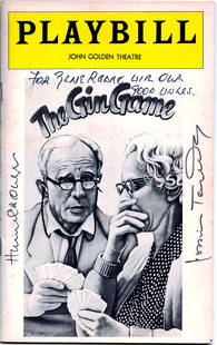 Actors HUME CRONYN & JESSICA TANDY - Playbill Signed: Hume Cronyn (1911-2003) and Jessica Tandy (1909-1994) Actors. Cronyn got a boost of international attention late in his career when he starred with his wife, Jessica Tandy in the movie Cocoon and