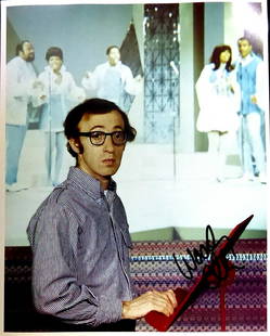 Comedian, Director WOODY ALLEN - Photo Signed: Woody Allen (1935- ) Actor, Comedian, Director, Author. Allen is New York's most famous neurotic whose hallmark is the self-deprecating humor of his films from Annie Hall to