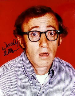 Comedian, Director WOODY ALLEN - Photo Signed: Woody Allen (1935- ) Actor, Comedian, Director, Author. Allen is New York's most famous neurotic whose hallmark is the self-deprecating humor of his films from Annie Hall to