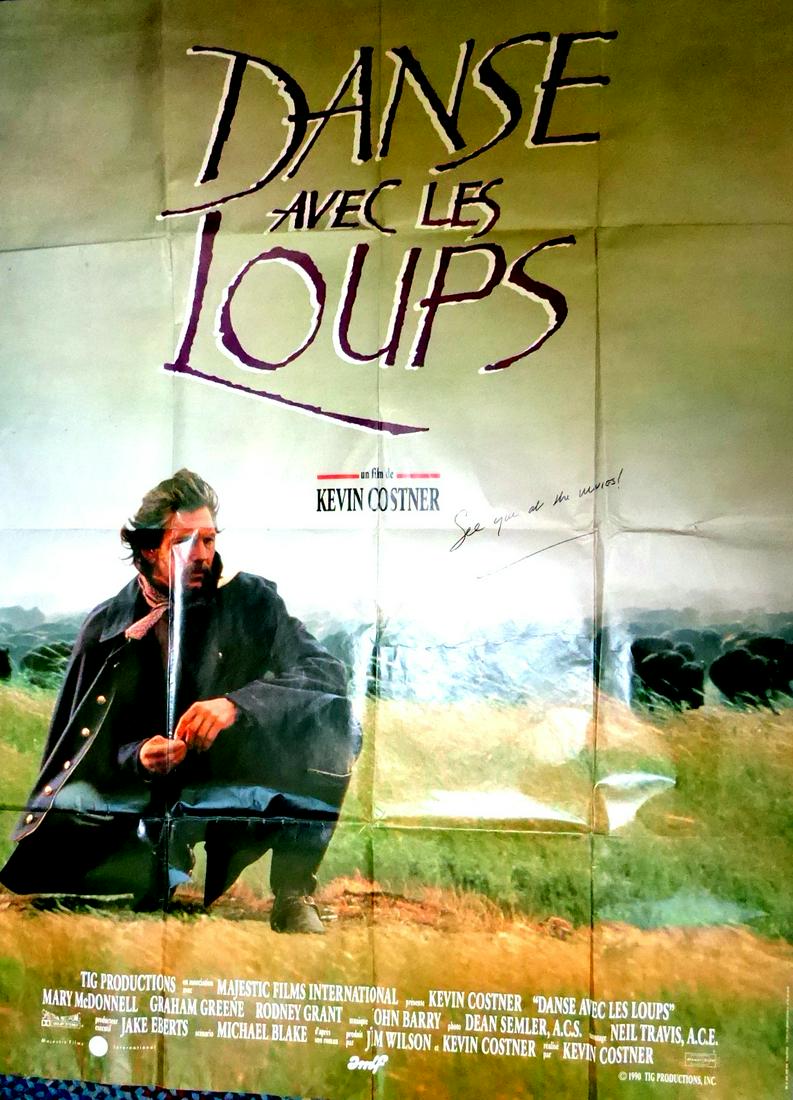 Actor KEVIN COSTNER - French Lobby Poster Signed (1 of 2)